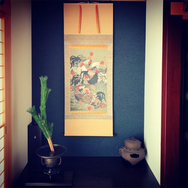 伊藤若冲 群鶏図